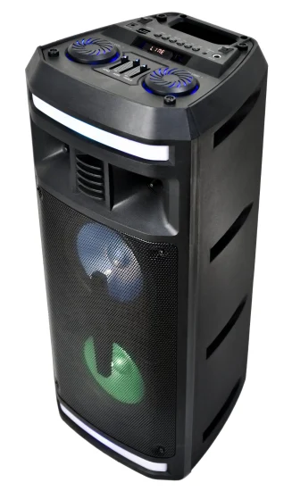 Bluetooth Audio Speaker with LED Dual 6.5 Inch Wireless DJ Portable PA Party Karaoke Sound Box Rechargeable Multimedia 5W Speaker ED